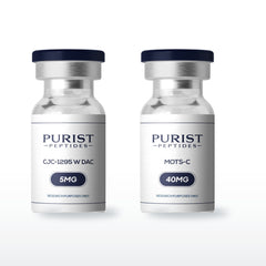Lean Growth Stack — complete 8-week research cycle: CJC-1295 w DAC 5mg + MOTS-C 40mg vials from Purist Peptides