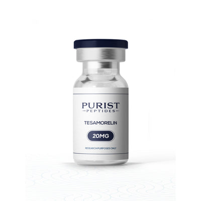 Purist Peptides Tesamorelin vial - GHRH-analog research peptide (research use only)